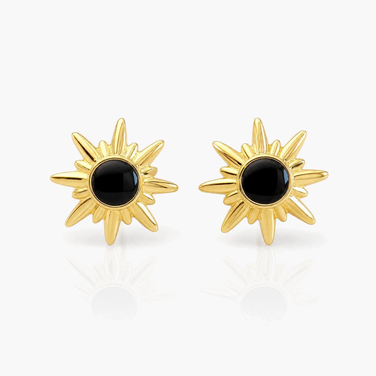 Trendy Enamel Motif Stud Earrings