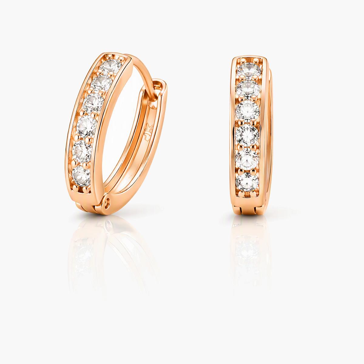Dainty Paved Hoop Earrings