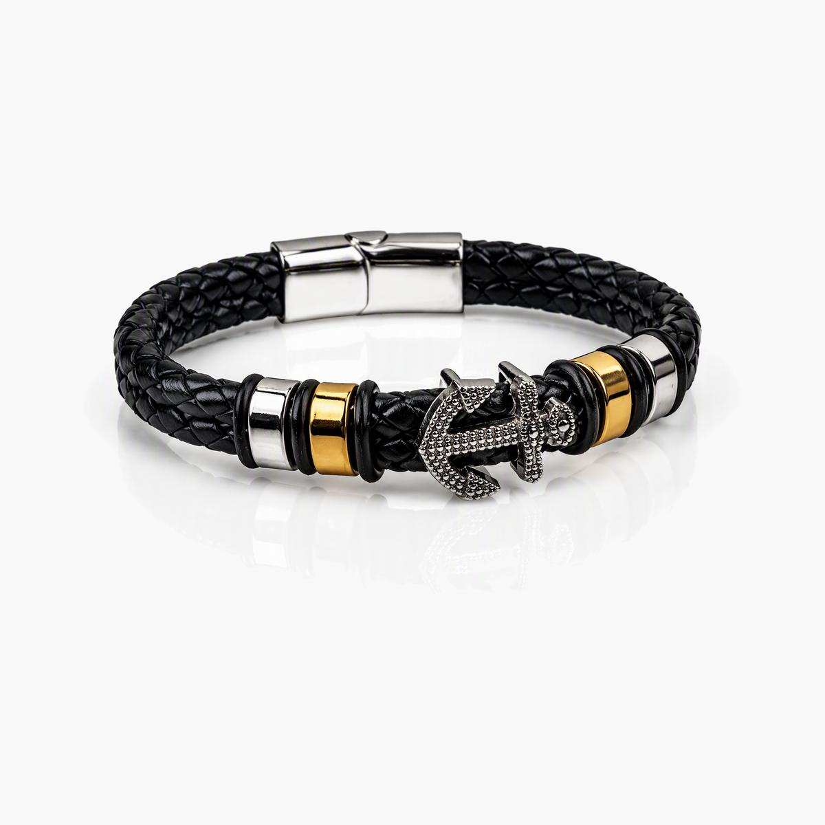 Trendy Anchor Charm Braided Bracelet