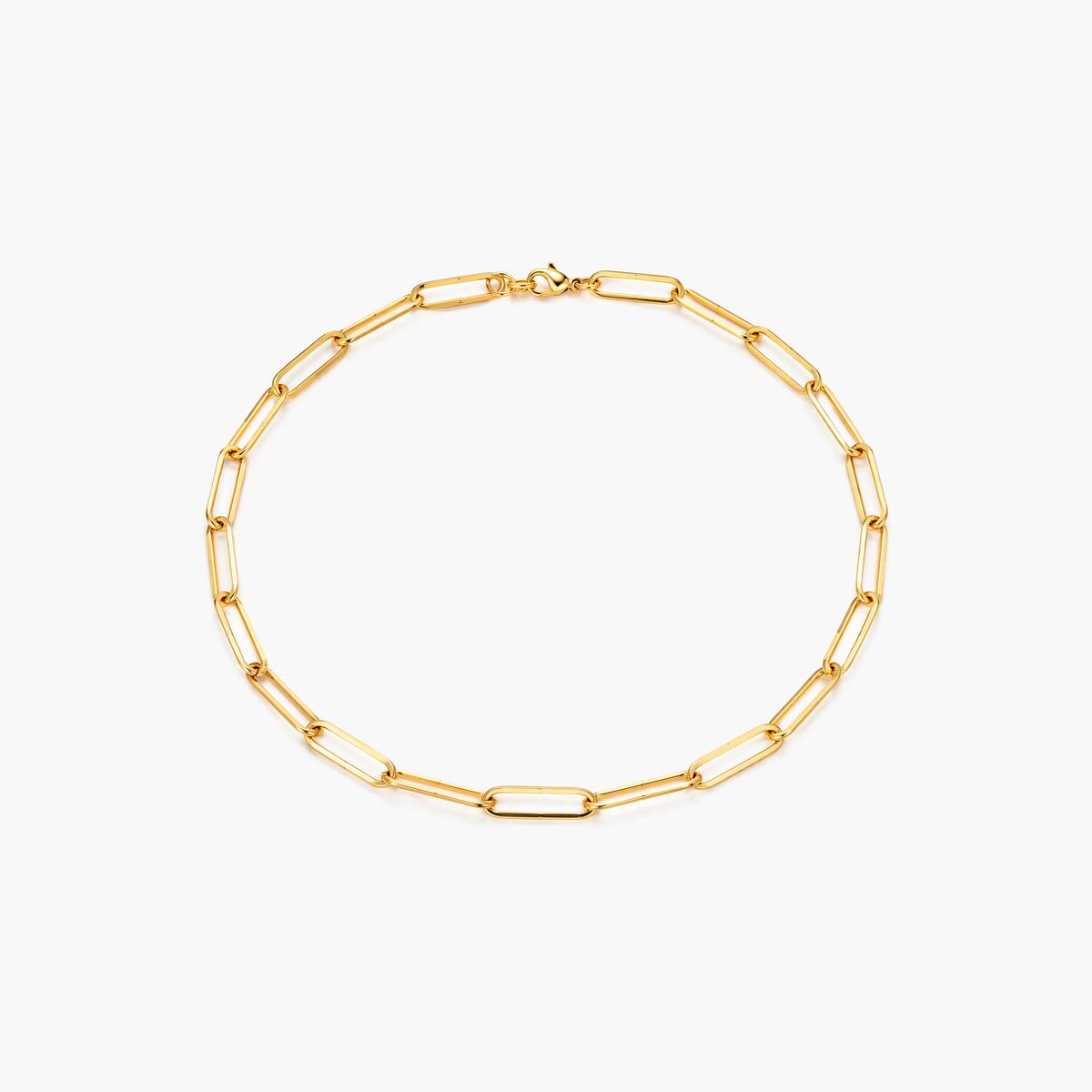 Minimalist Paperclip Chain Necklace