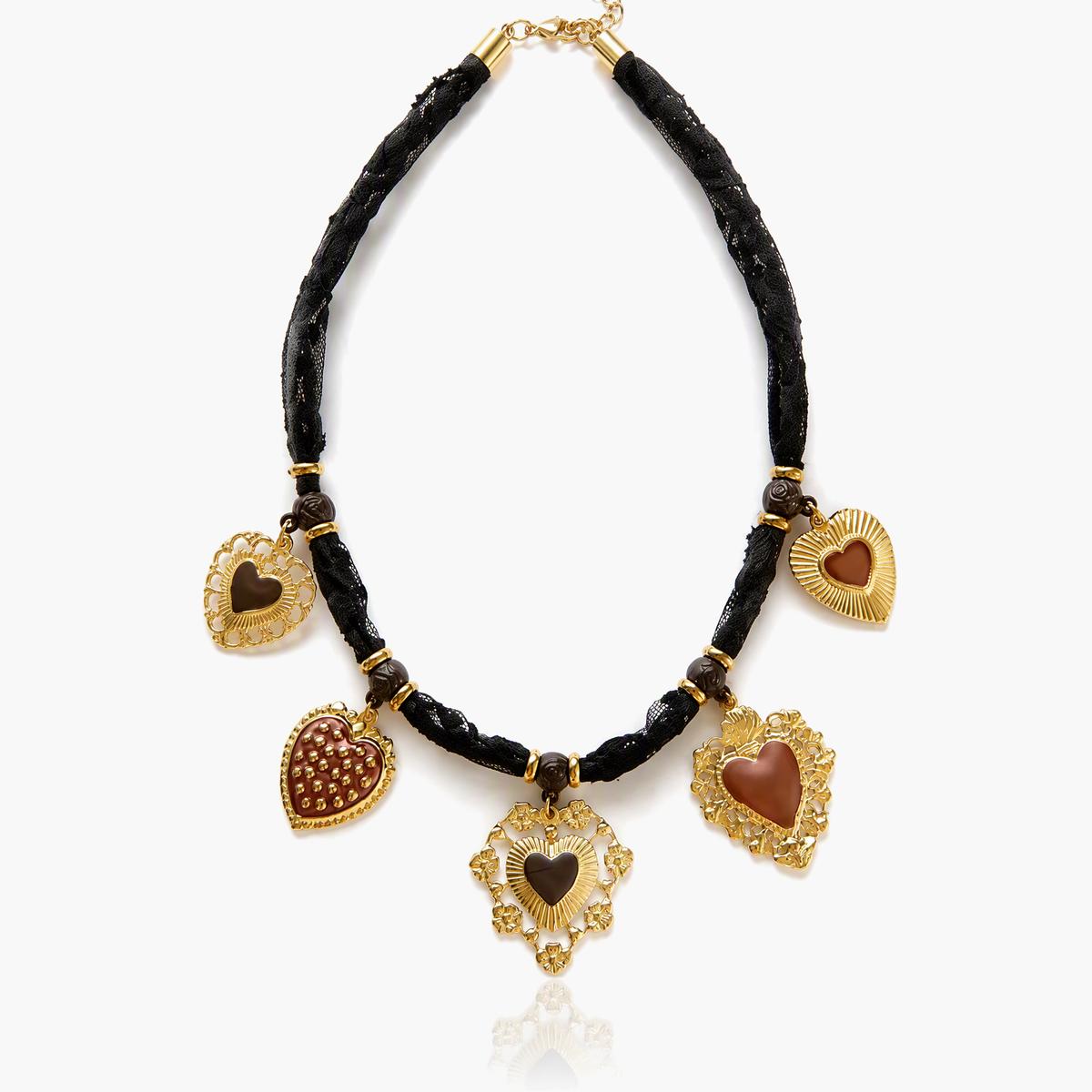 Boho Multi-Heart Charm Necklace