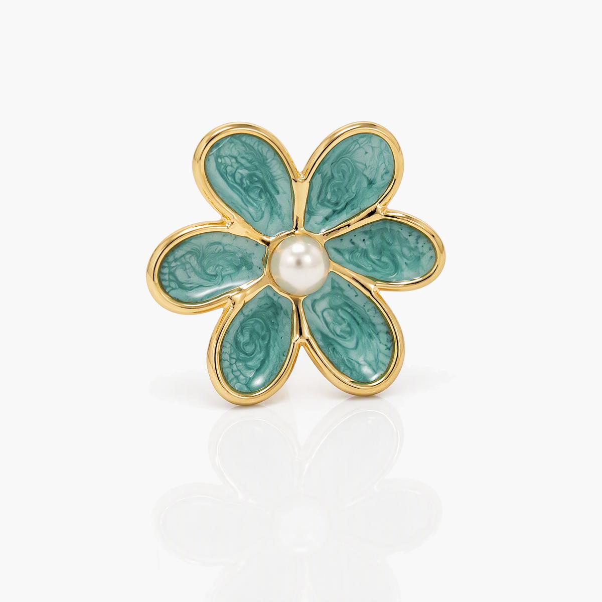 Cute Flower Pearl Stud Earrings