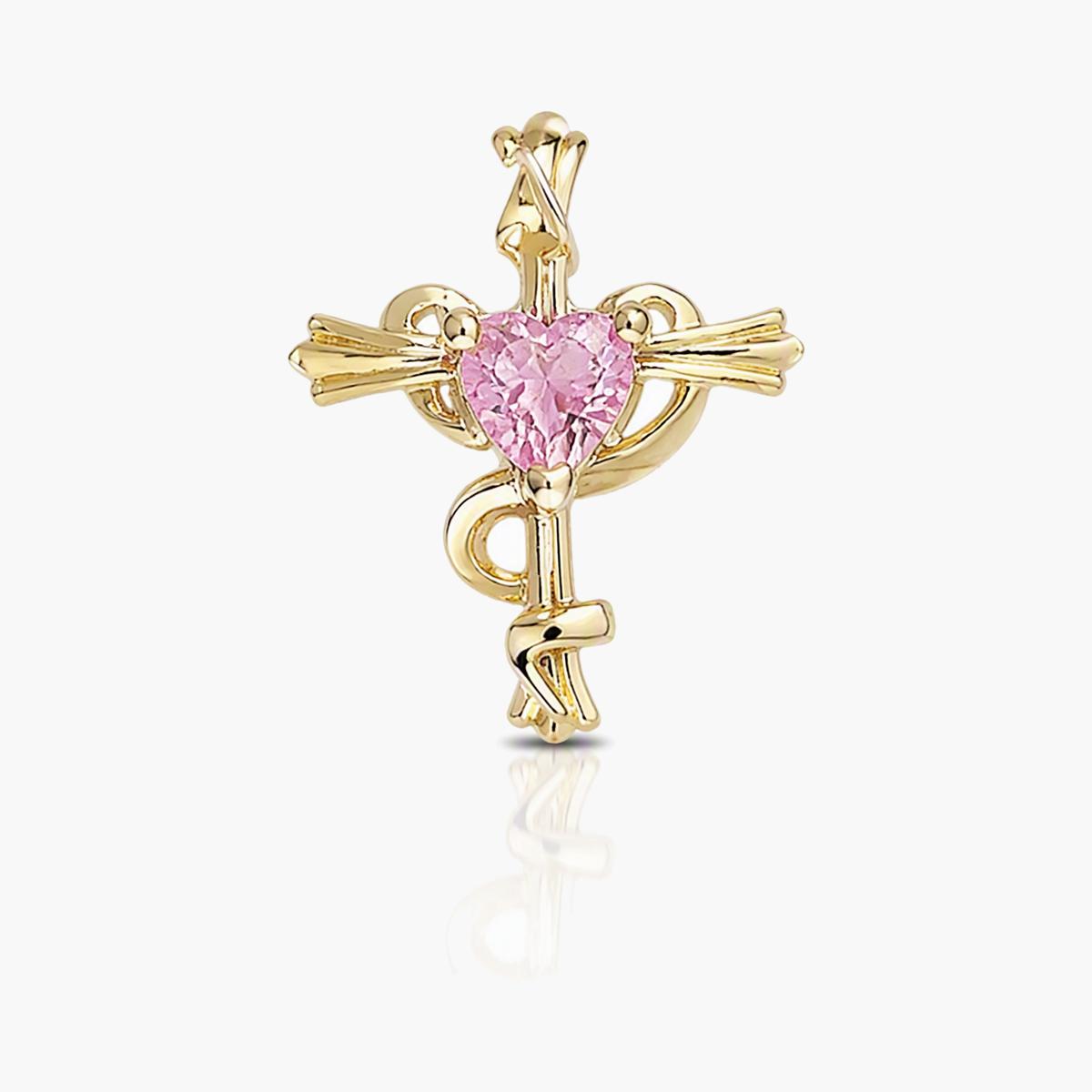 Cute Heart Cross Stud Earrings