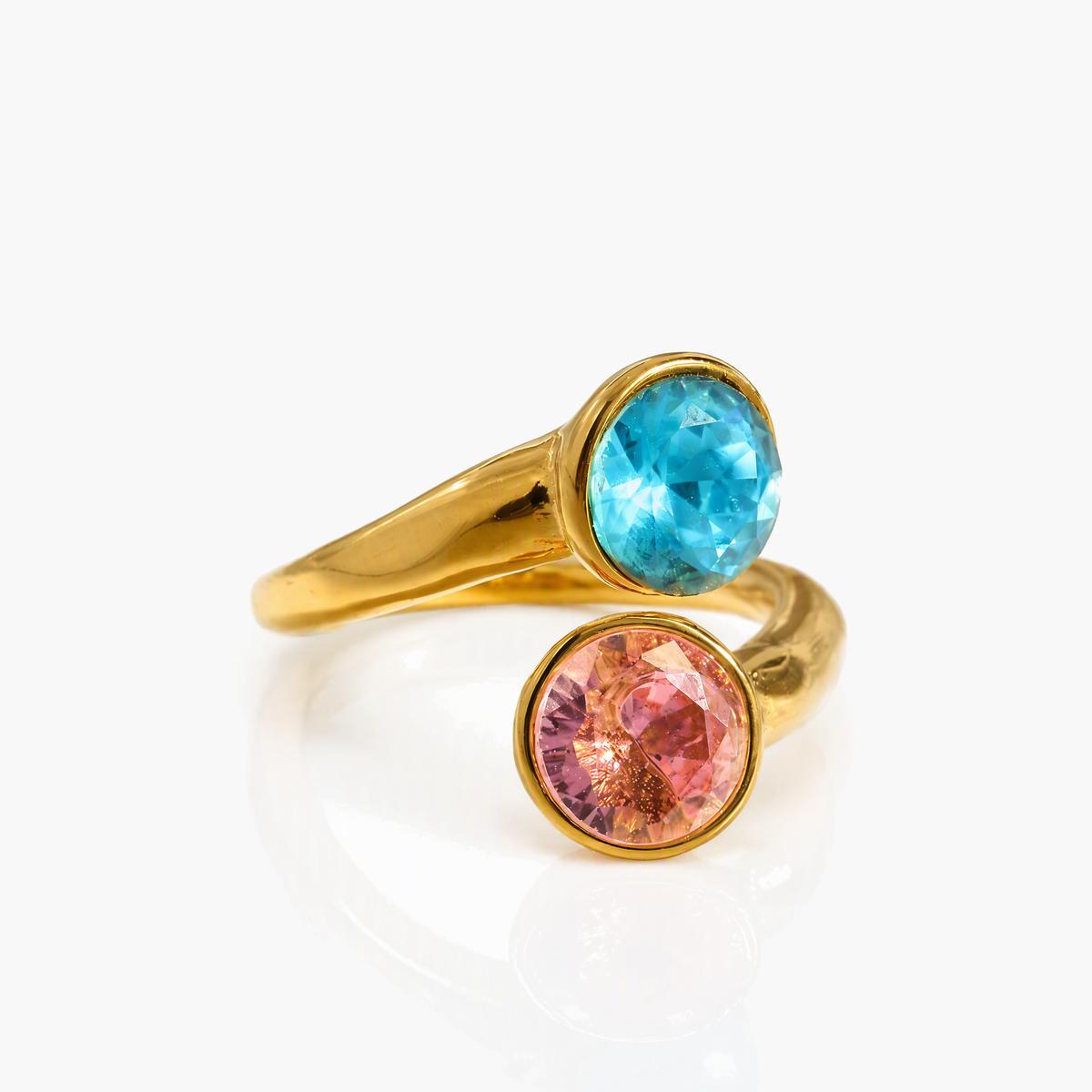 Trendy Single Stone Open Ring