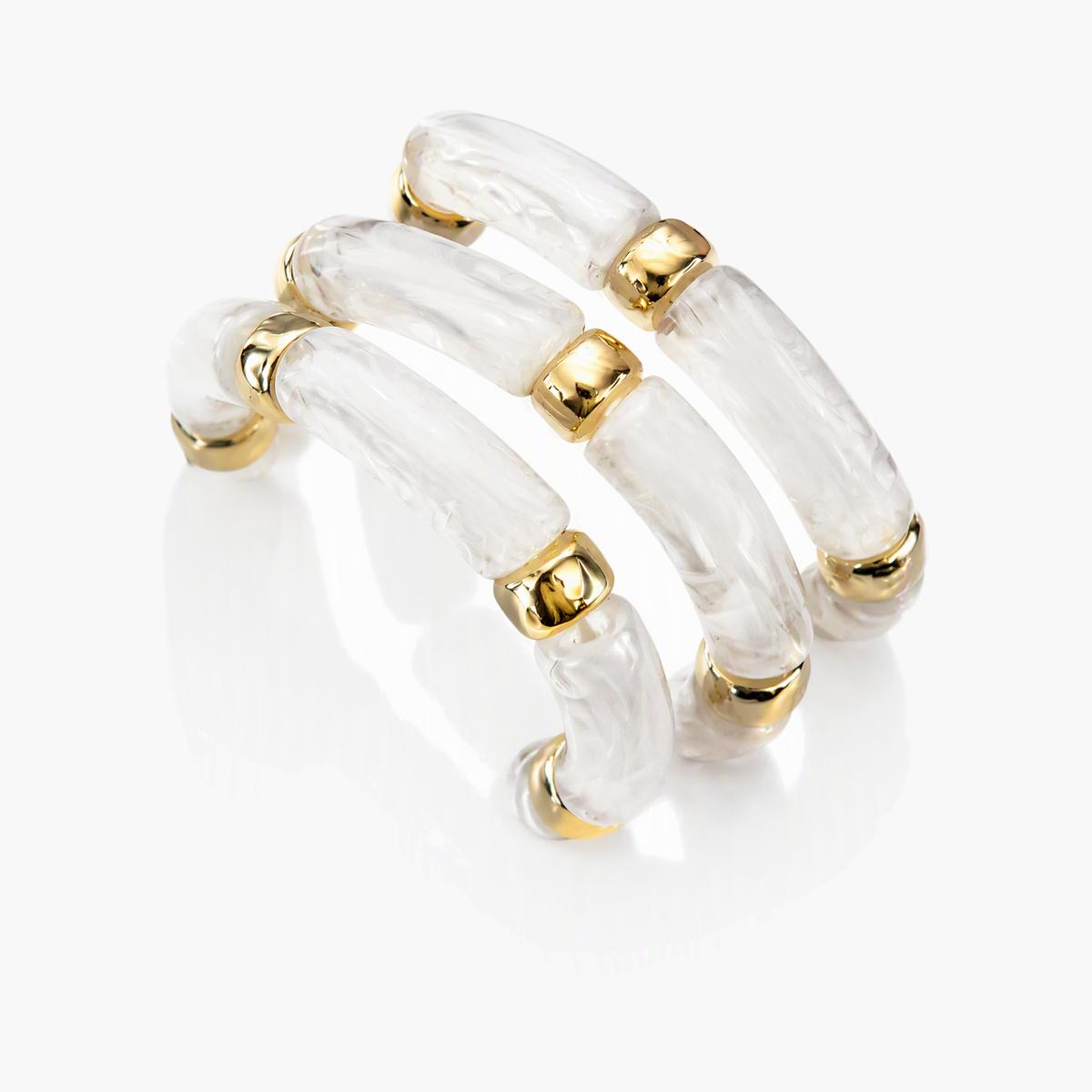 Elegant Marble Resin Bangle