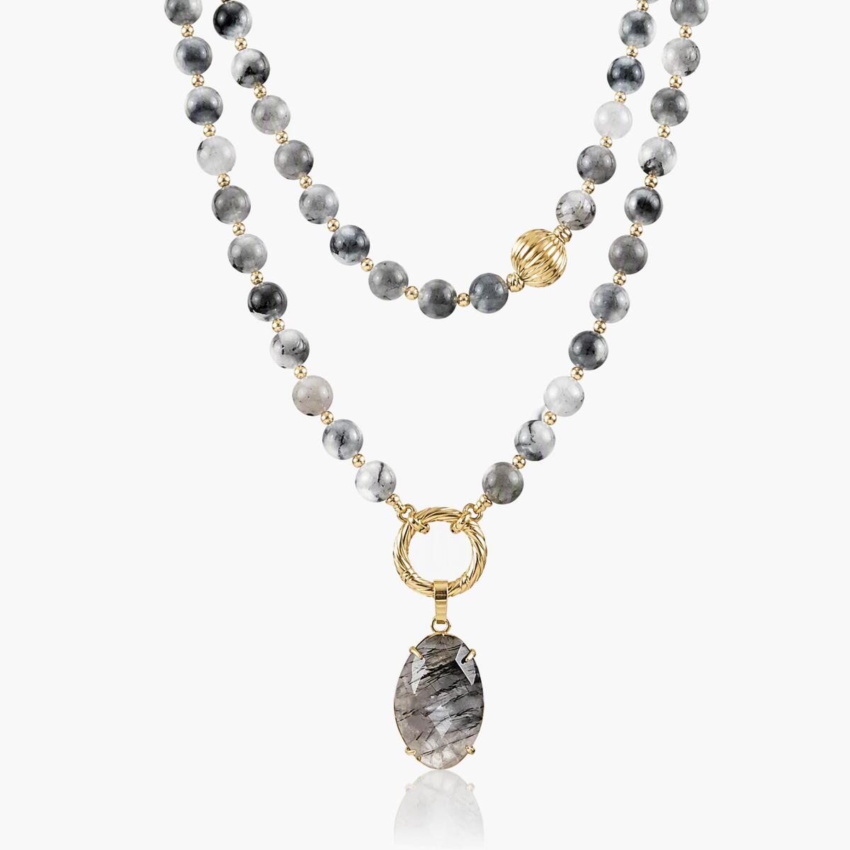 Elegant Double Layer Beaded Necklace