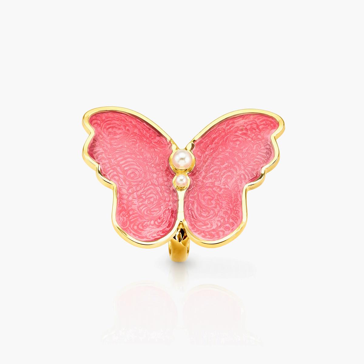 Cute Butterfly Pearl Ring