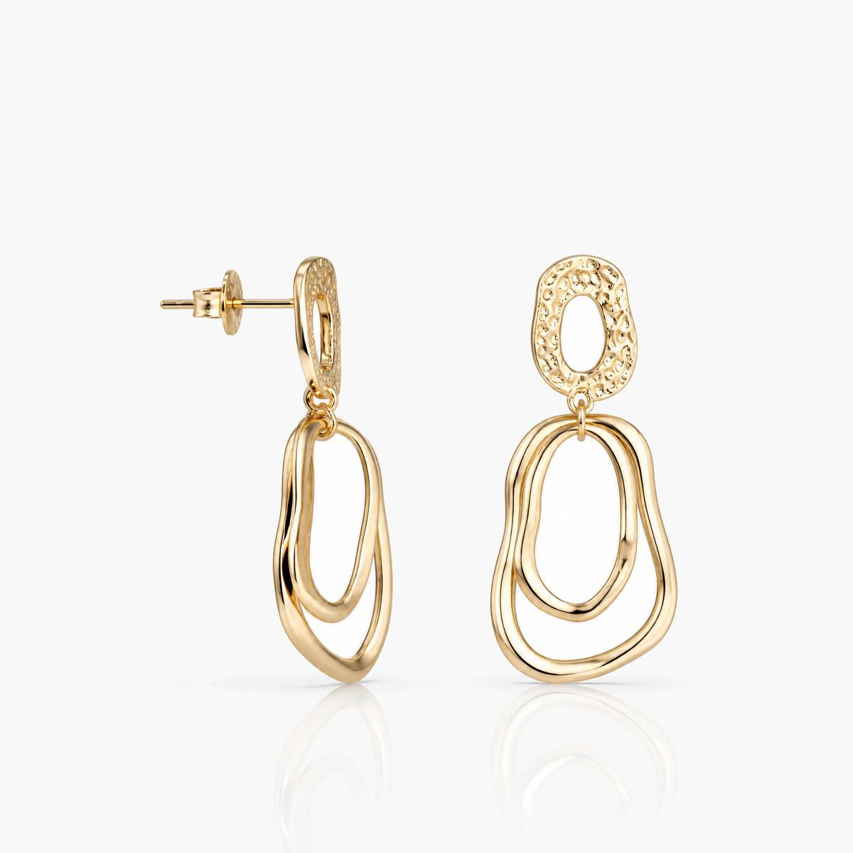 Trendy Interlocking Loop Drop Earrings