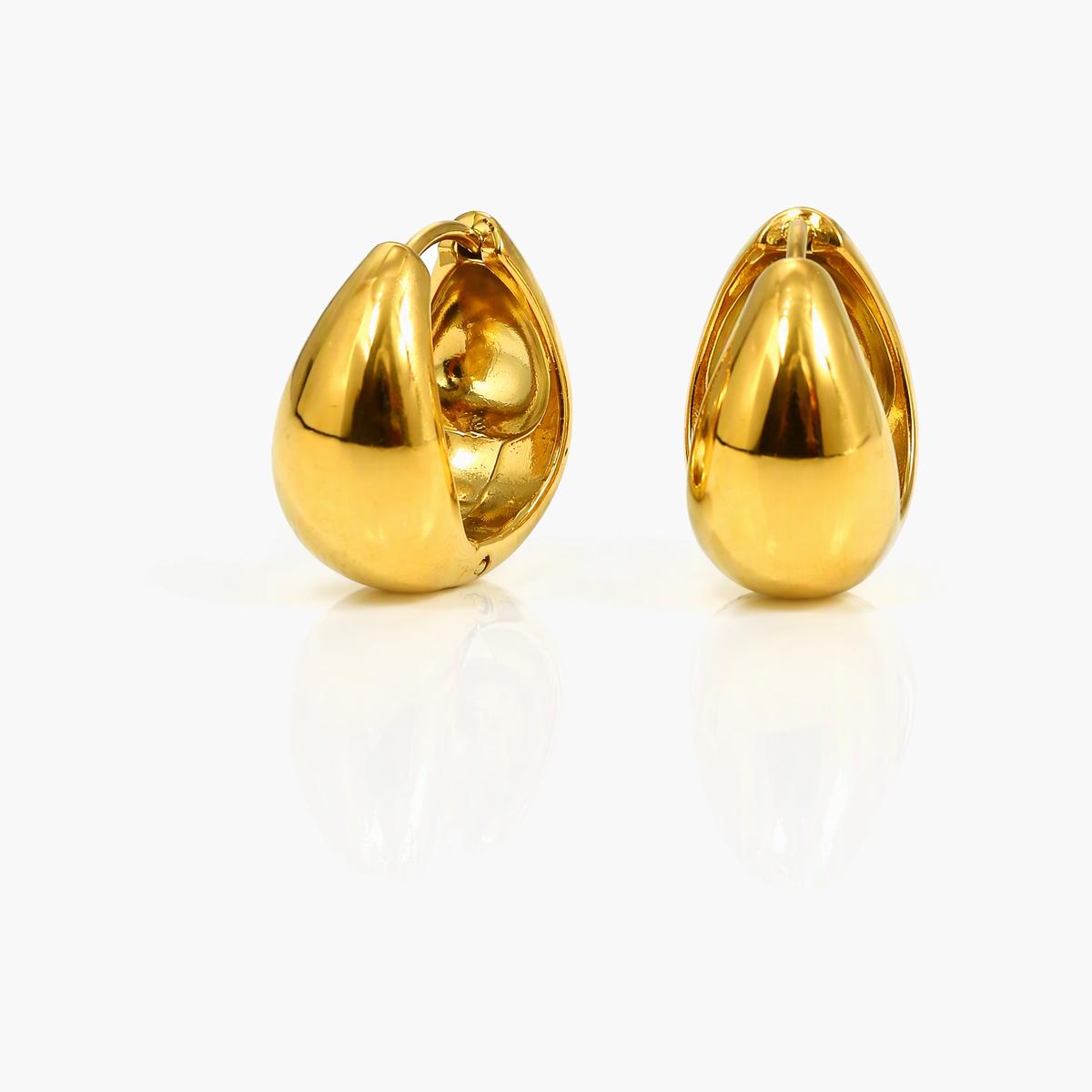 Heart Shape Huggie Earrings