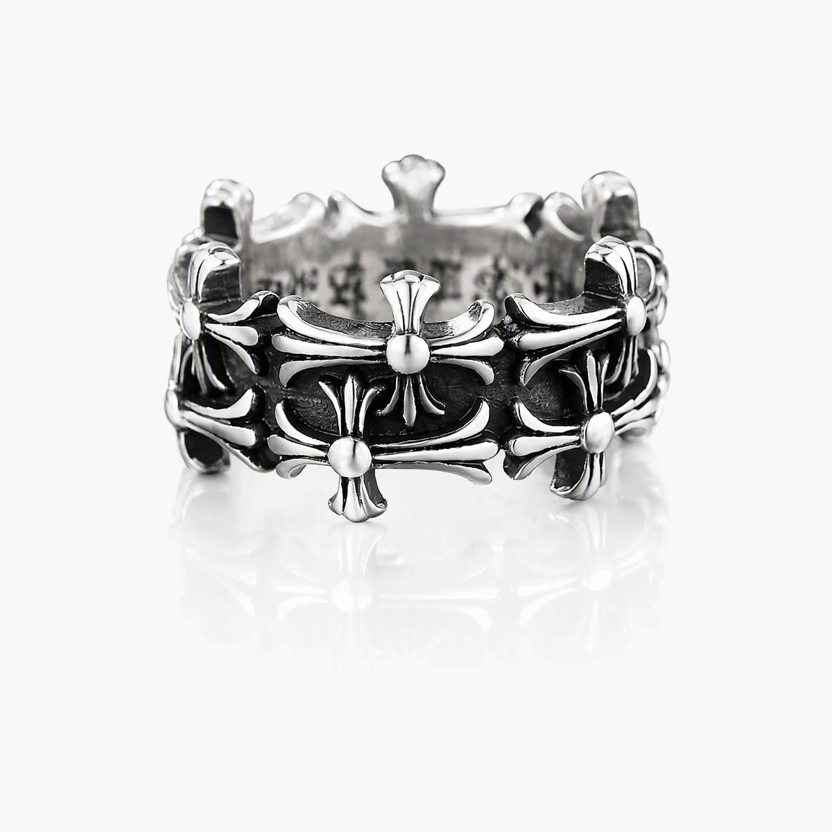 Vintage Cross Pattern Ring