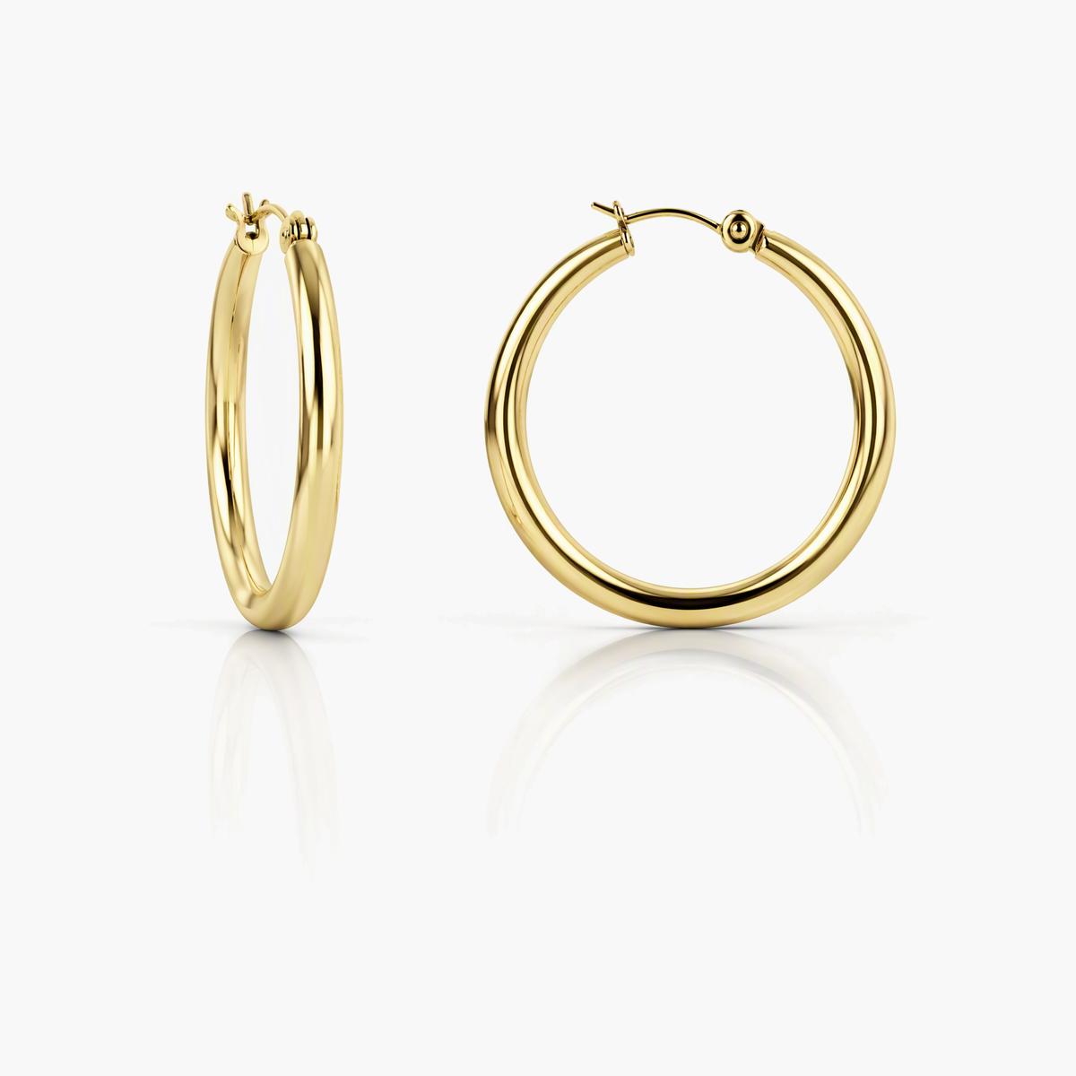 Minimalist Round Hoop Earrings