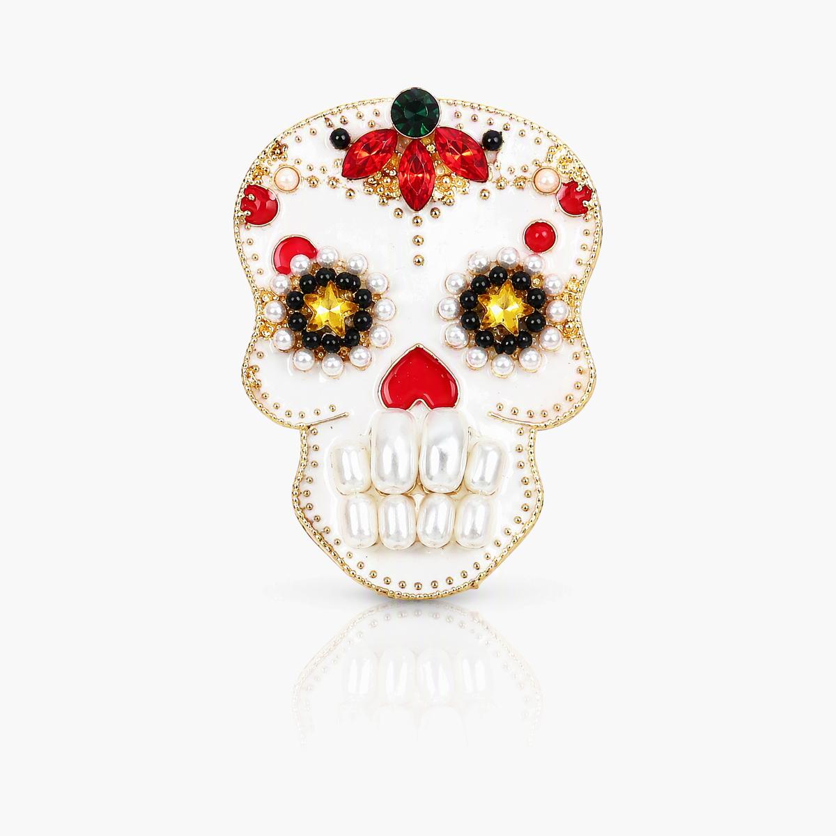 Trendy Sugar Skull Stud Earrings