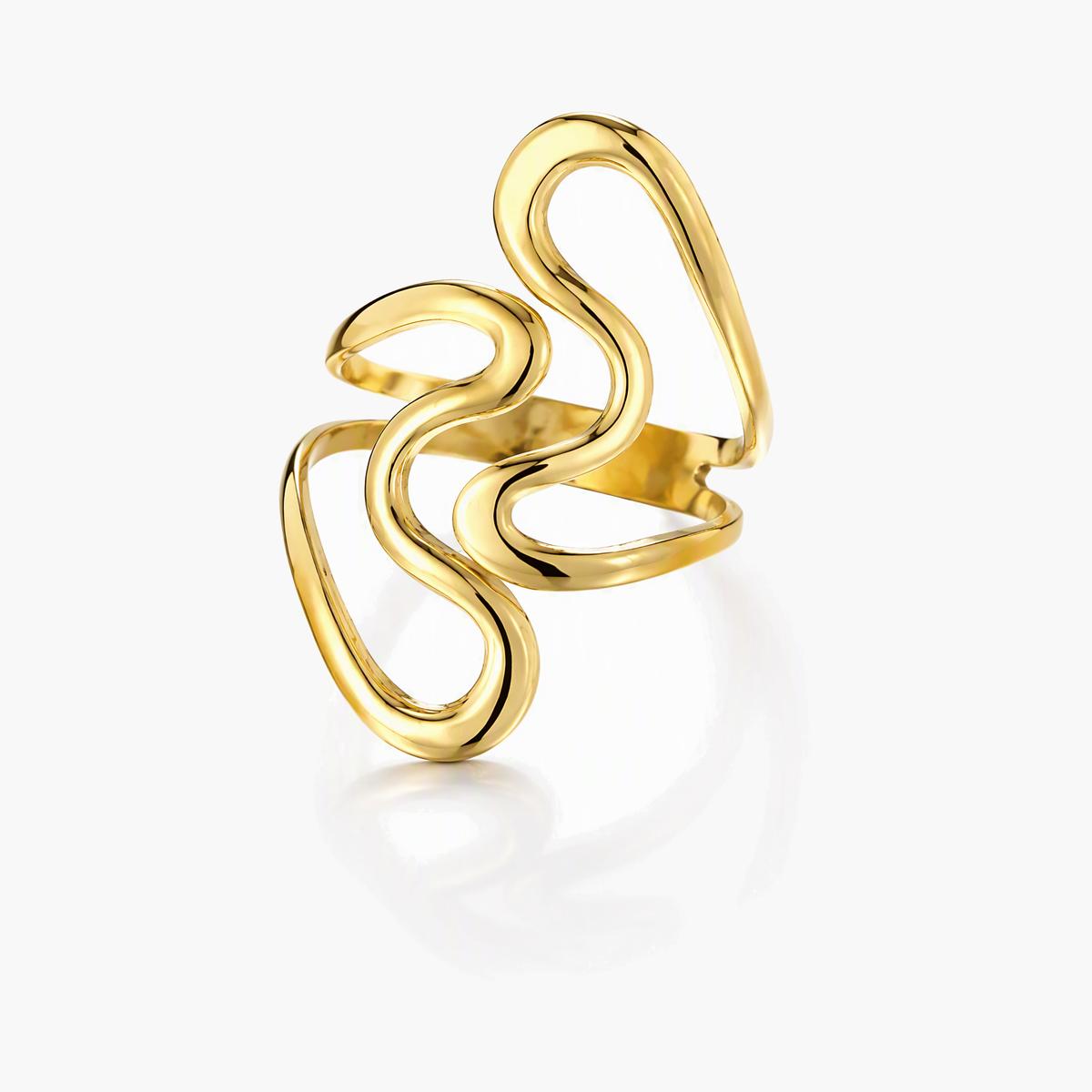 Trendy Wavy Open Ring