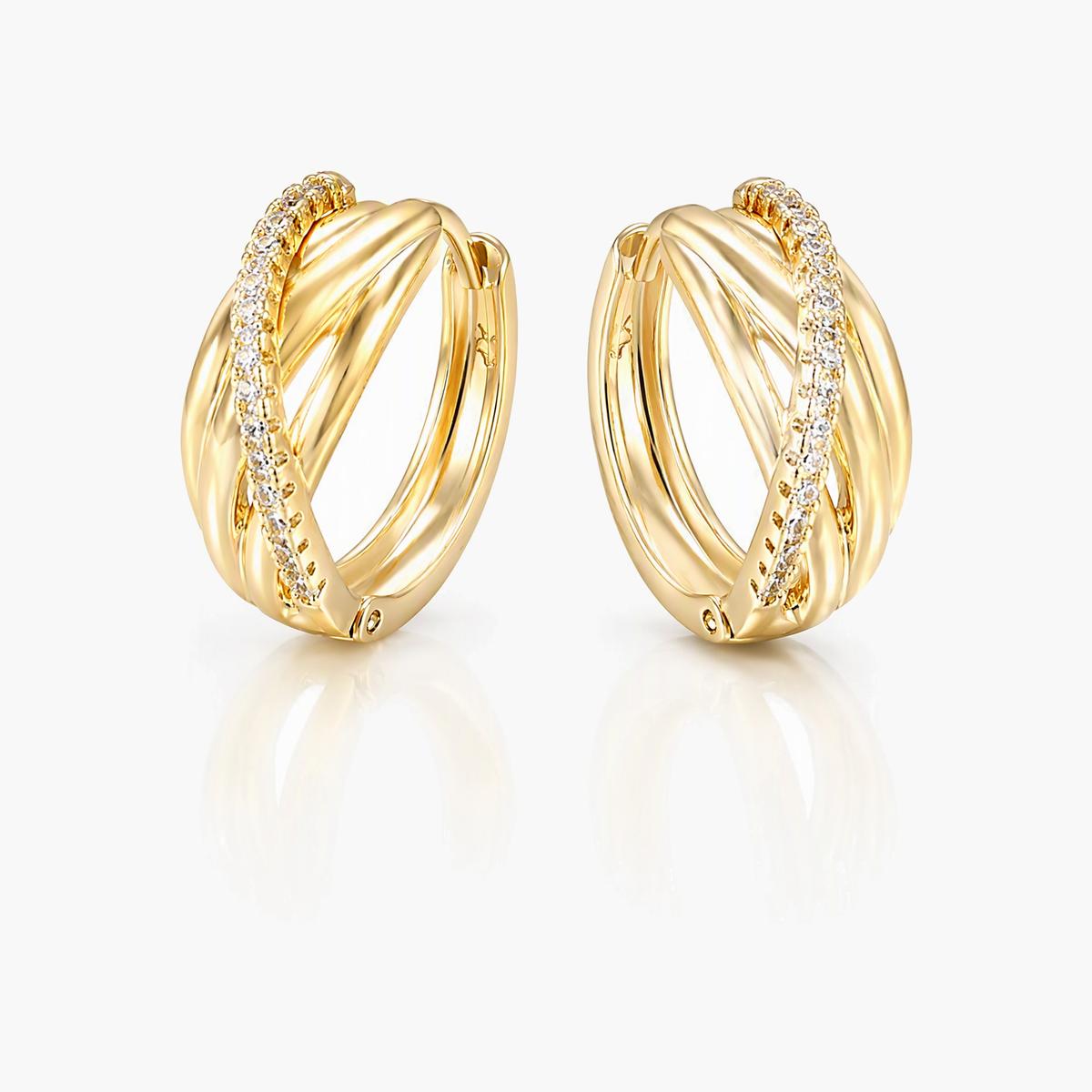 Elegant Love Knot Hoop Earrings