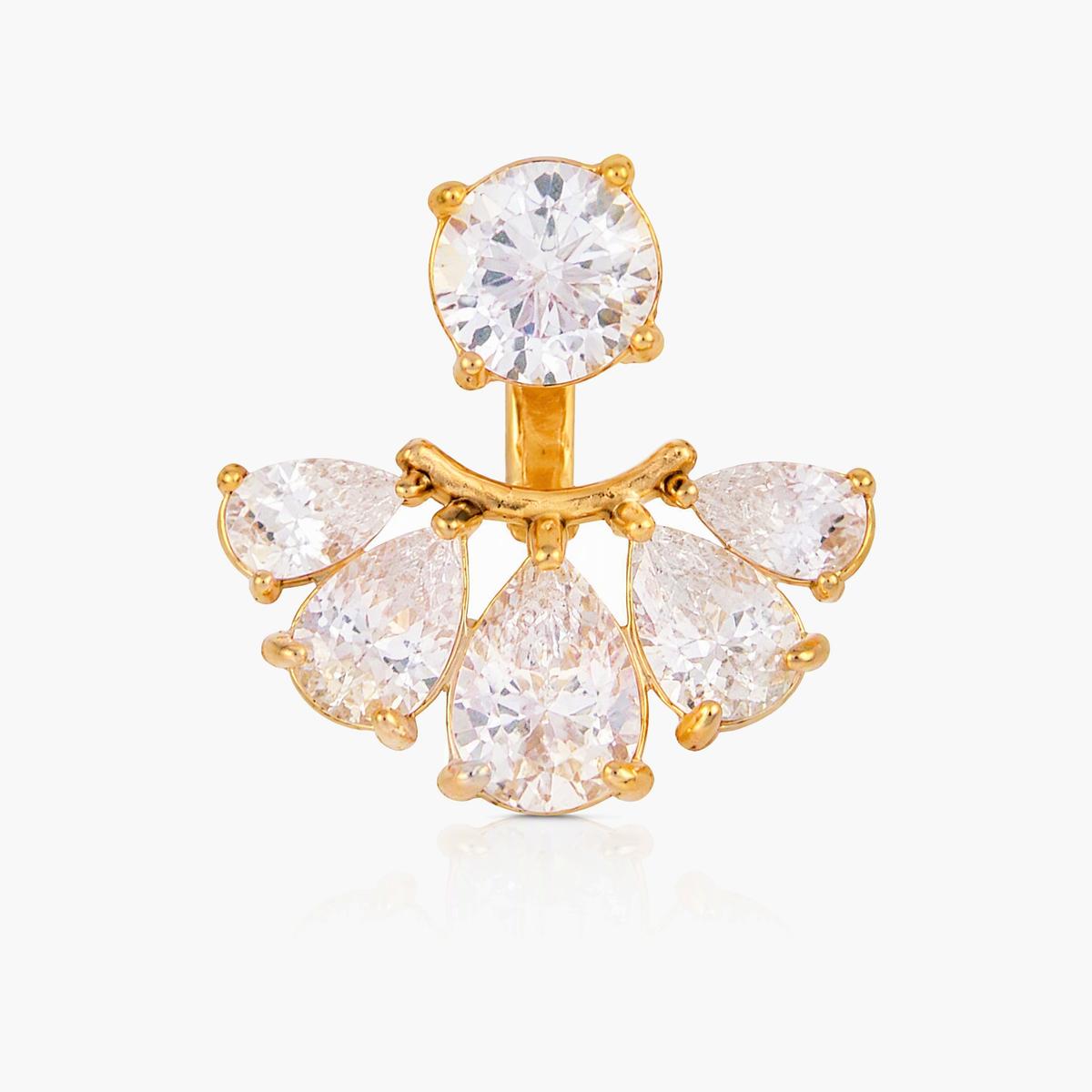 Dainty Fan Cluster Stud Earrings