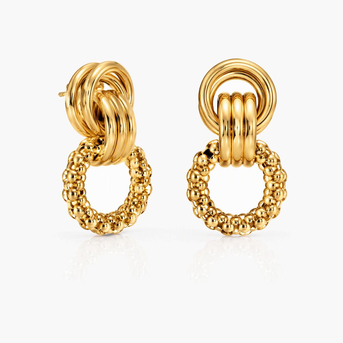 Vintage Interlocking Rings Earrings