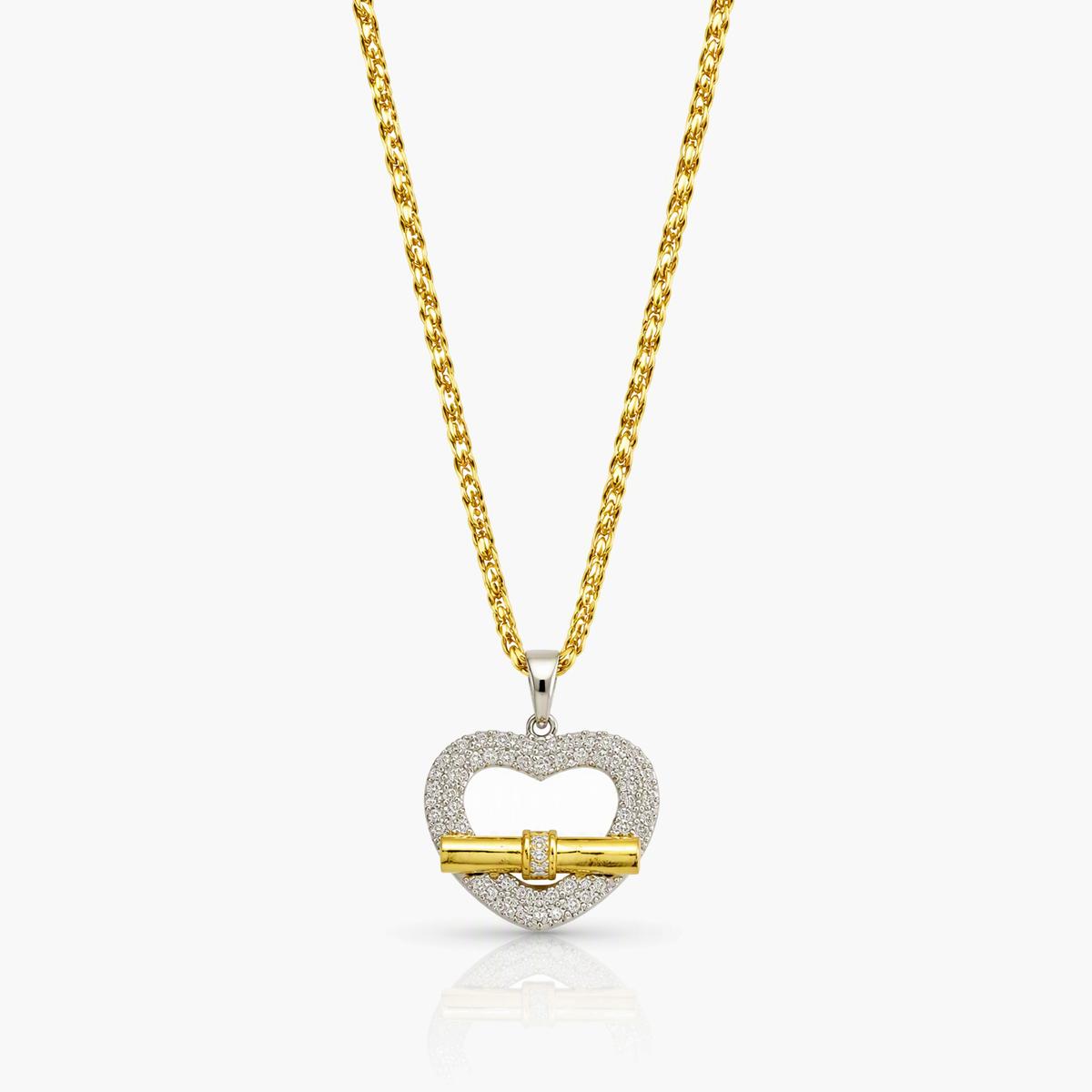 Trendy Star Heart Oval Pendant Necklace