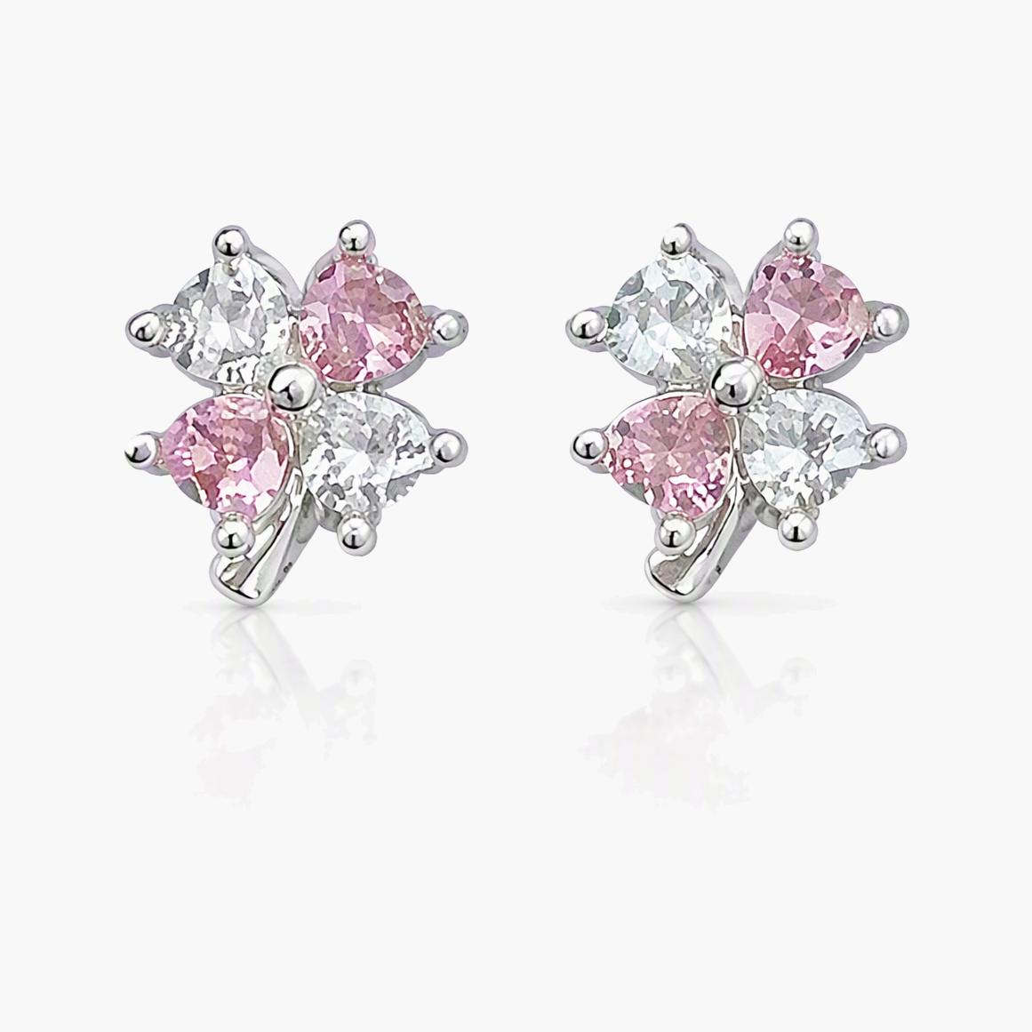 Dainty Four-Leaf Clover Stud Earrings