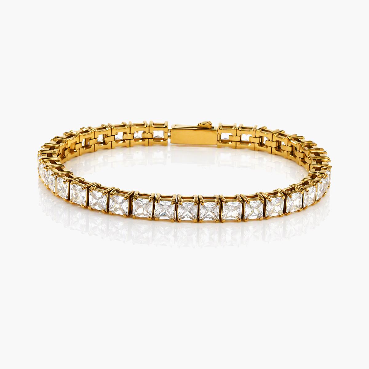 Elegant Square Stone Tennis Bracelet
