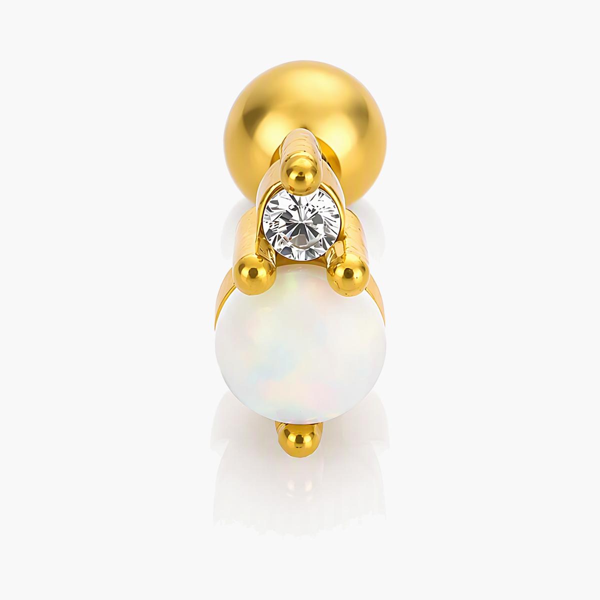 Elegant Single Stone Barbell