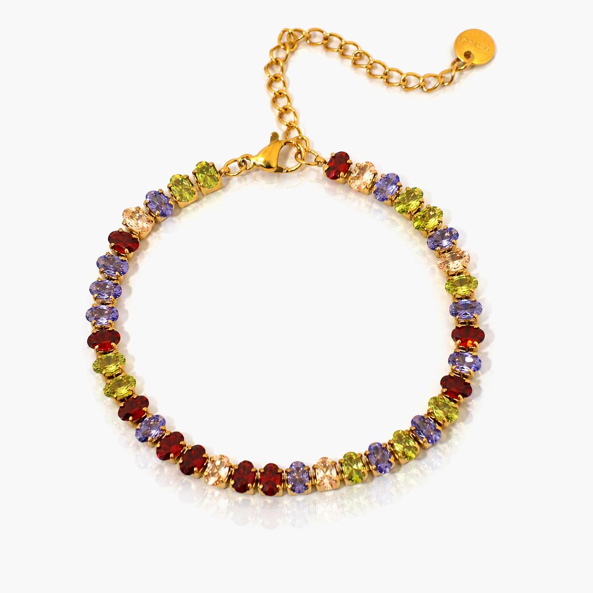 Trendy Stone Tennis Bracelet