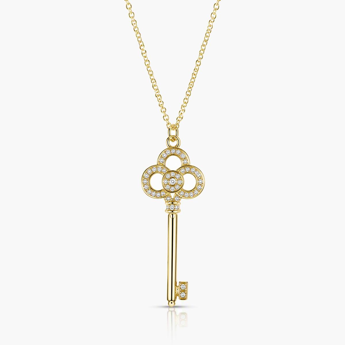 Love Knot Key Pendant Necklace