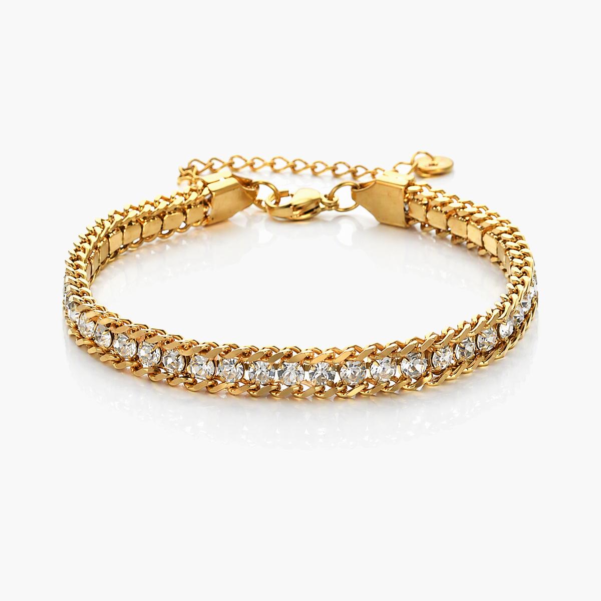 Trendy Paved Chain Bracelet