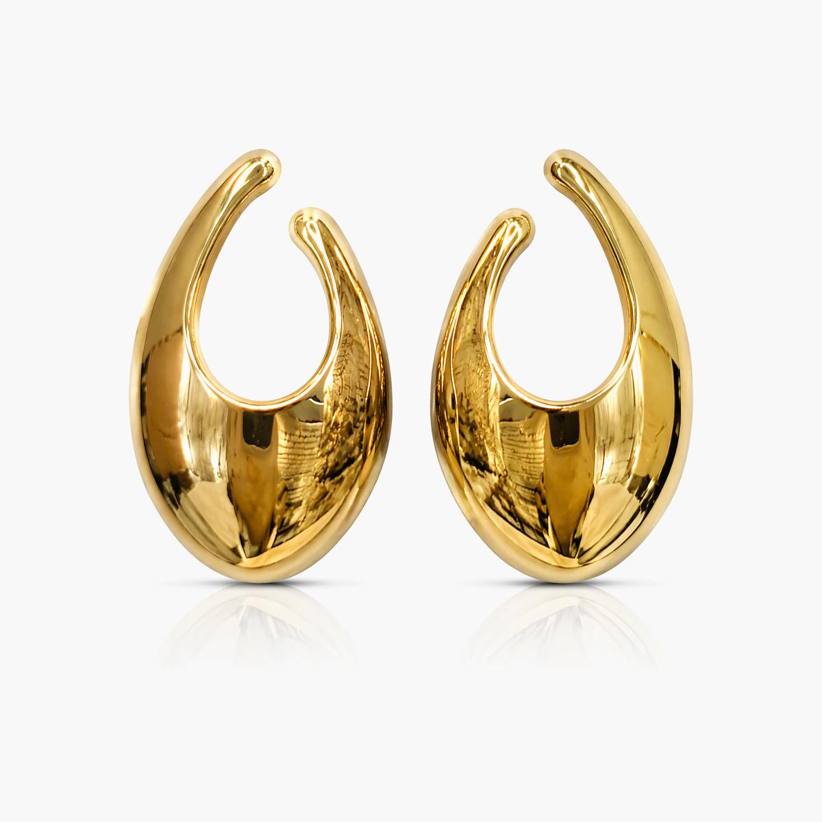 Twisted Teardrop Hoop Earrings
