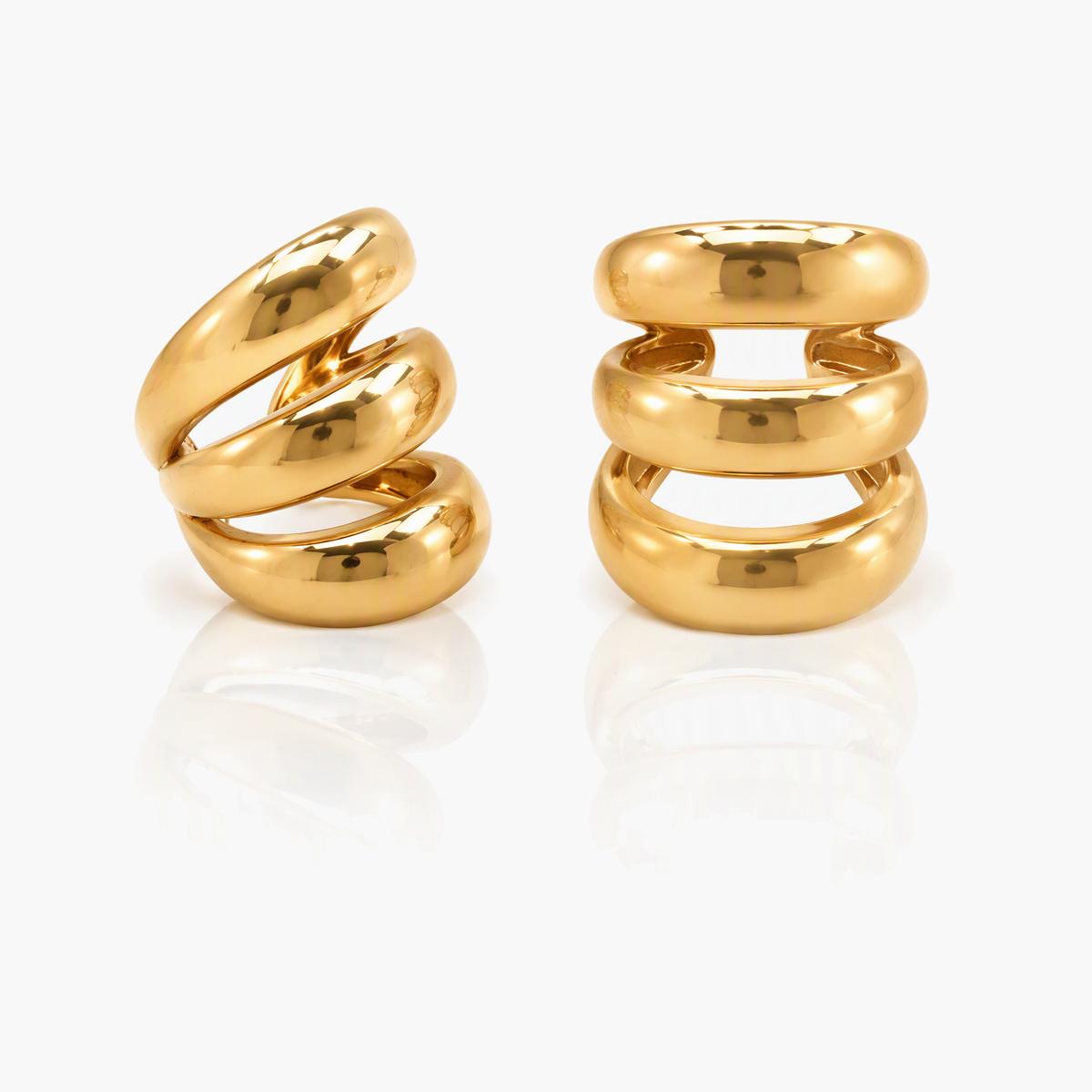 Twisted Spiral Cuff Earrings