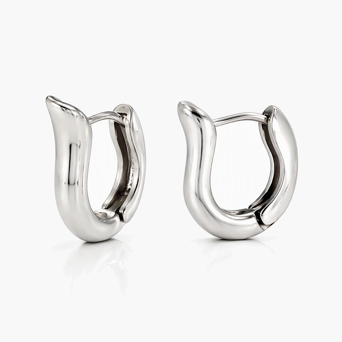 Twisted Band Huggie Earrings