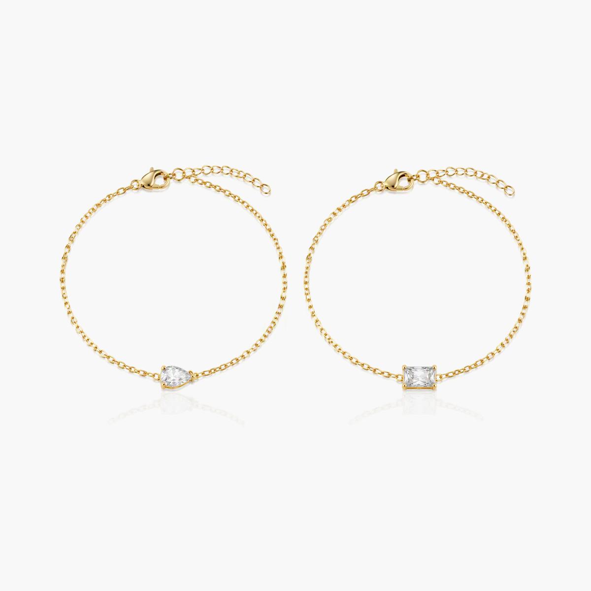 Dainty Teardrop Stone Bracelet