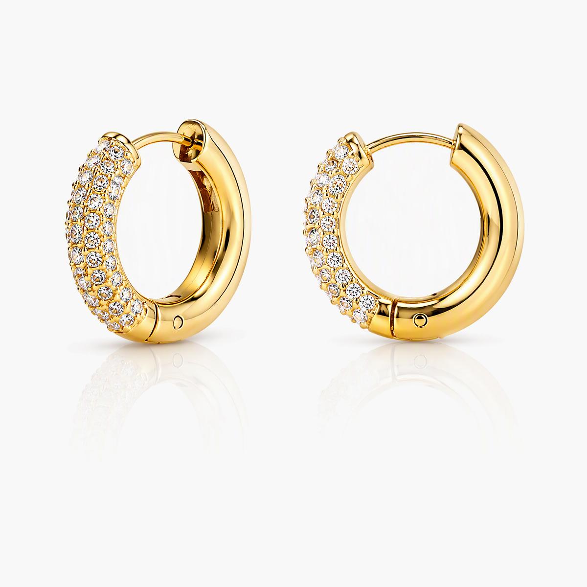 Paved Hoop Earrings
