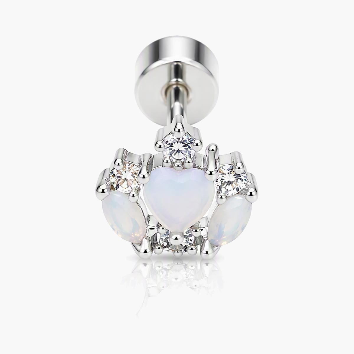 Cute Heart Charm Stud Earrings