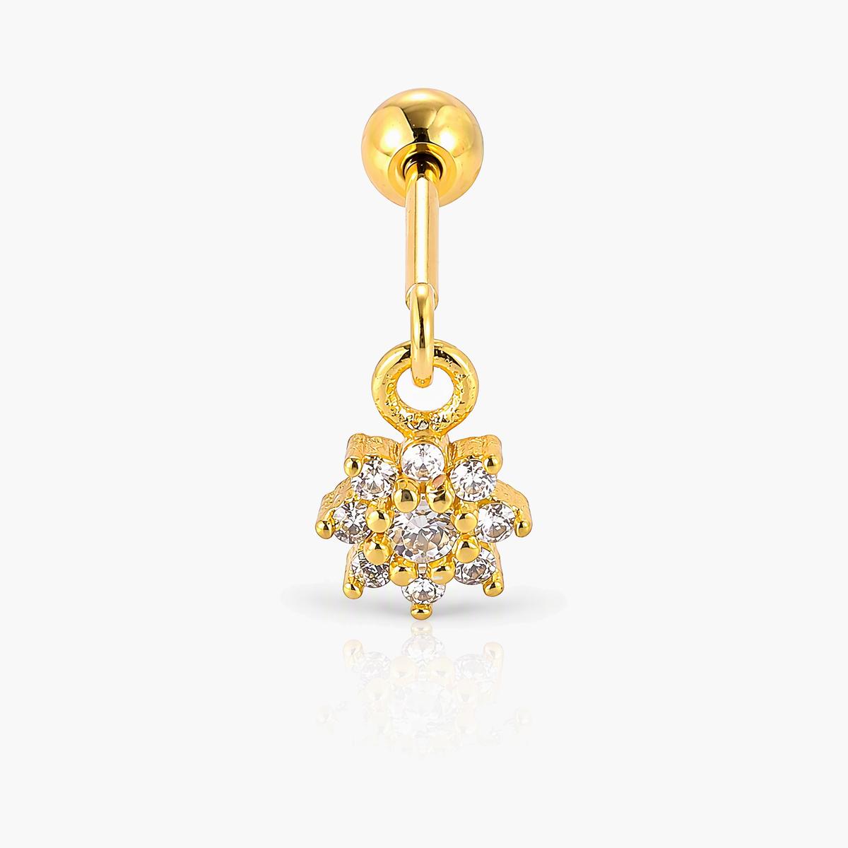 Dainty Flower Charm Stud Earrings