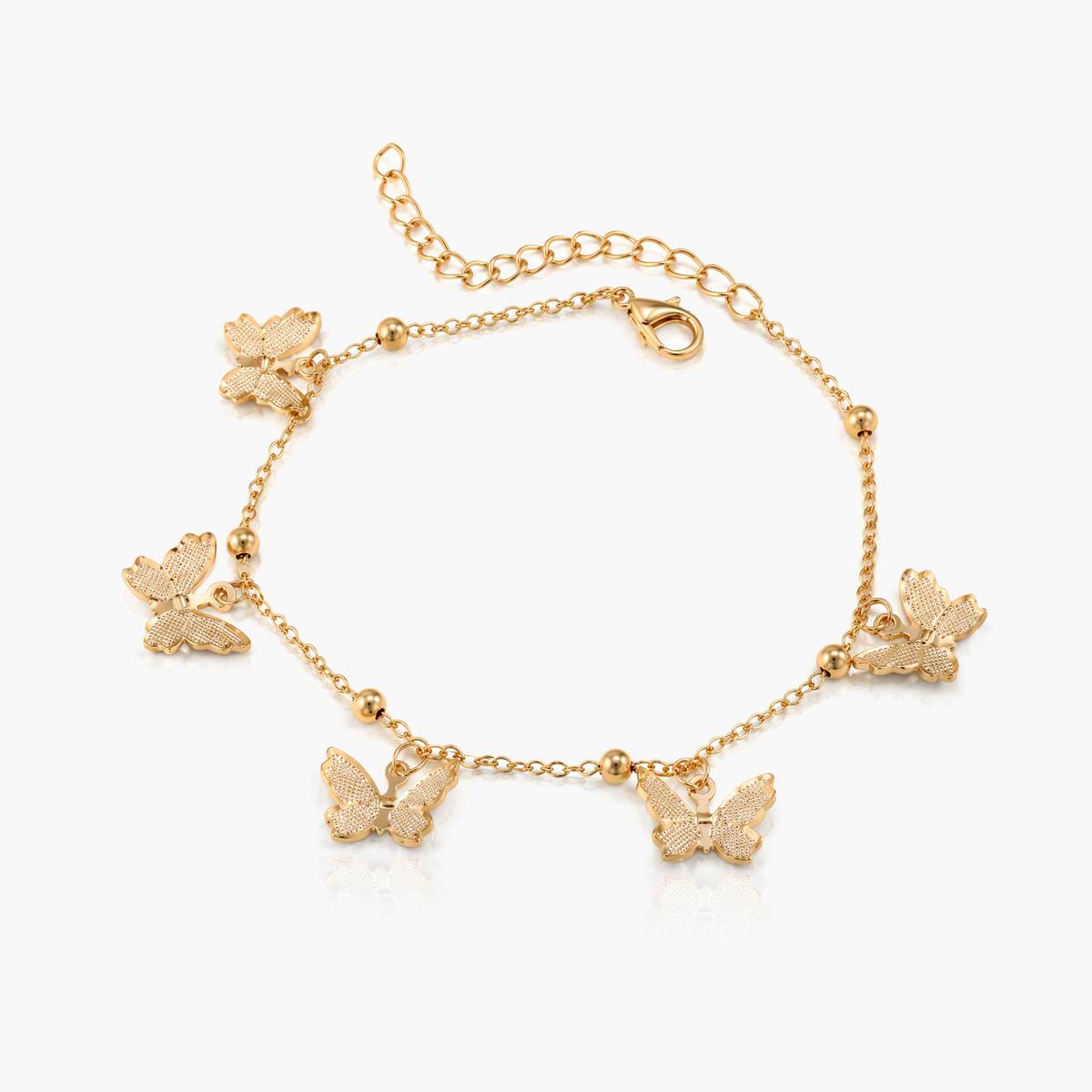 Dainty Butterfly Charm Bracelet