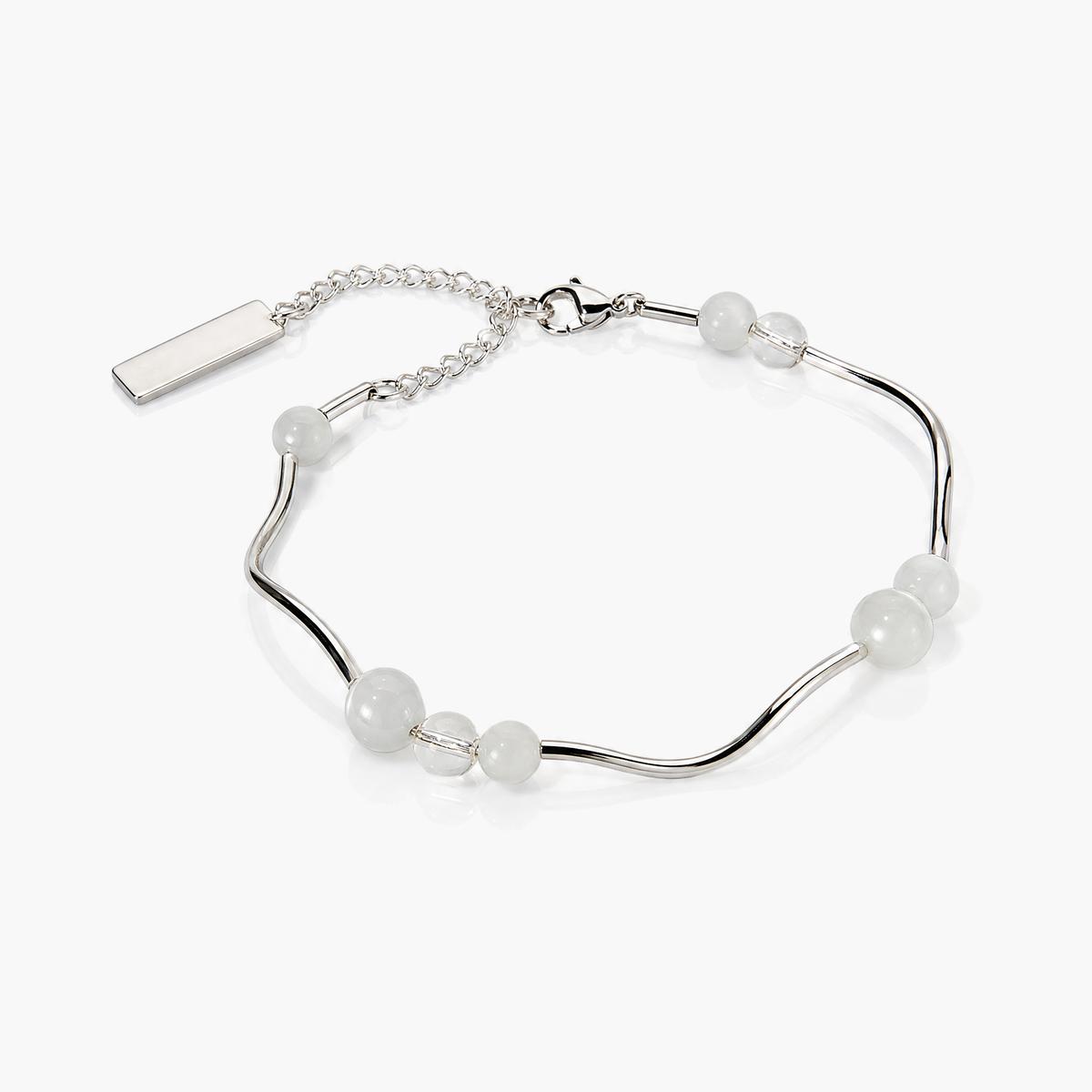Dainty Wavy Tube Beaded Bracelet