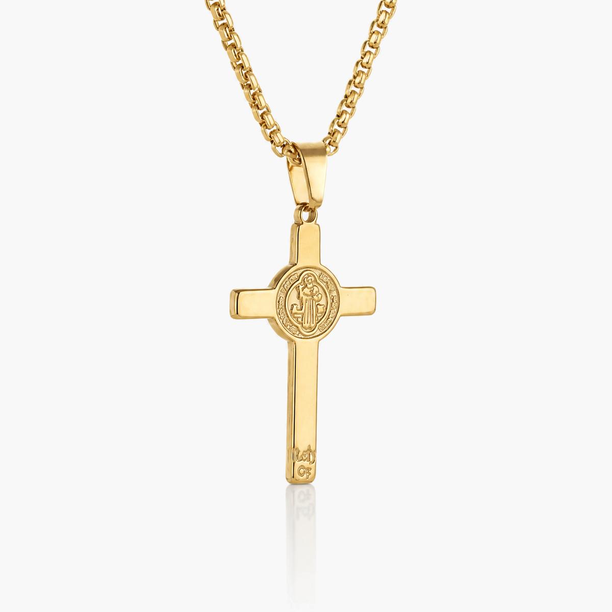 Saint Benedict Cross Pendant Necklace