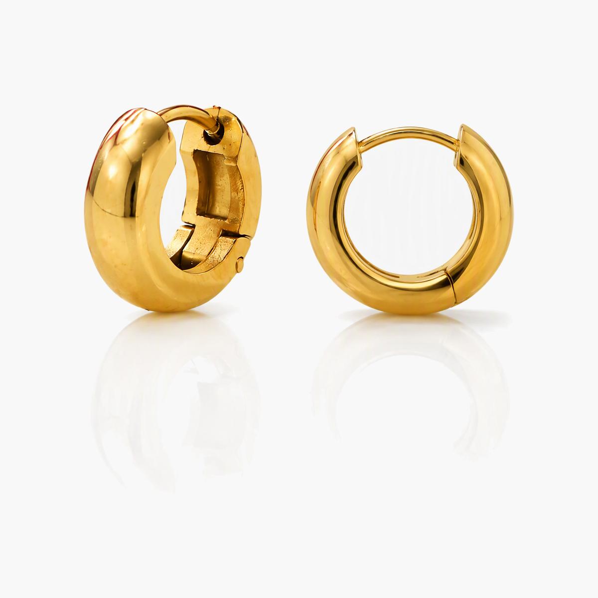 Chunky Open Cuff Hoop Earrings