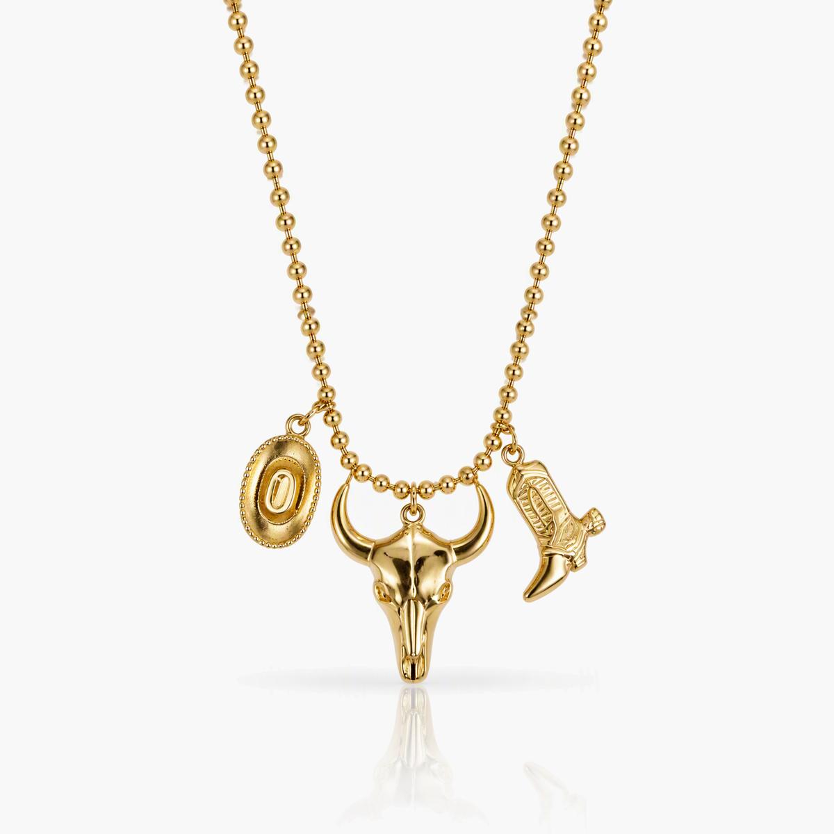 Trendy Skull Charm Necklace