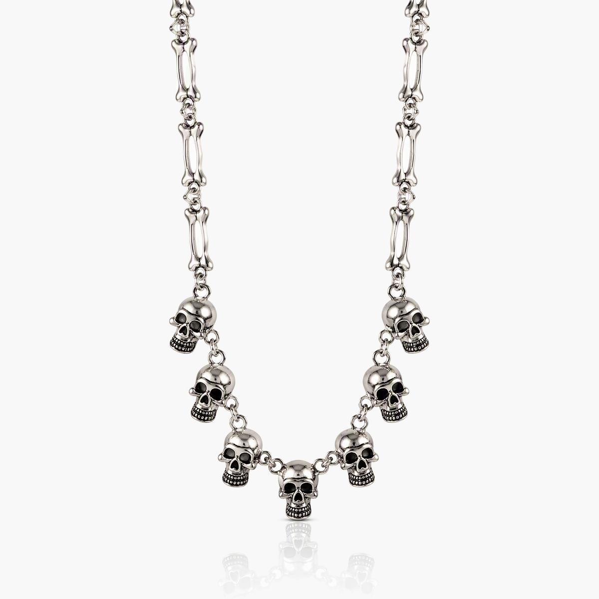 Vintage Skull Charm Necklace
