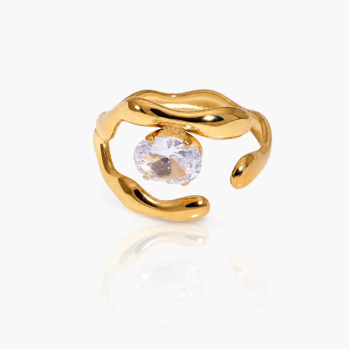 Trendy Geometric Open Ring