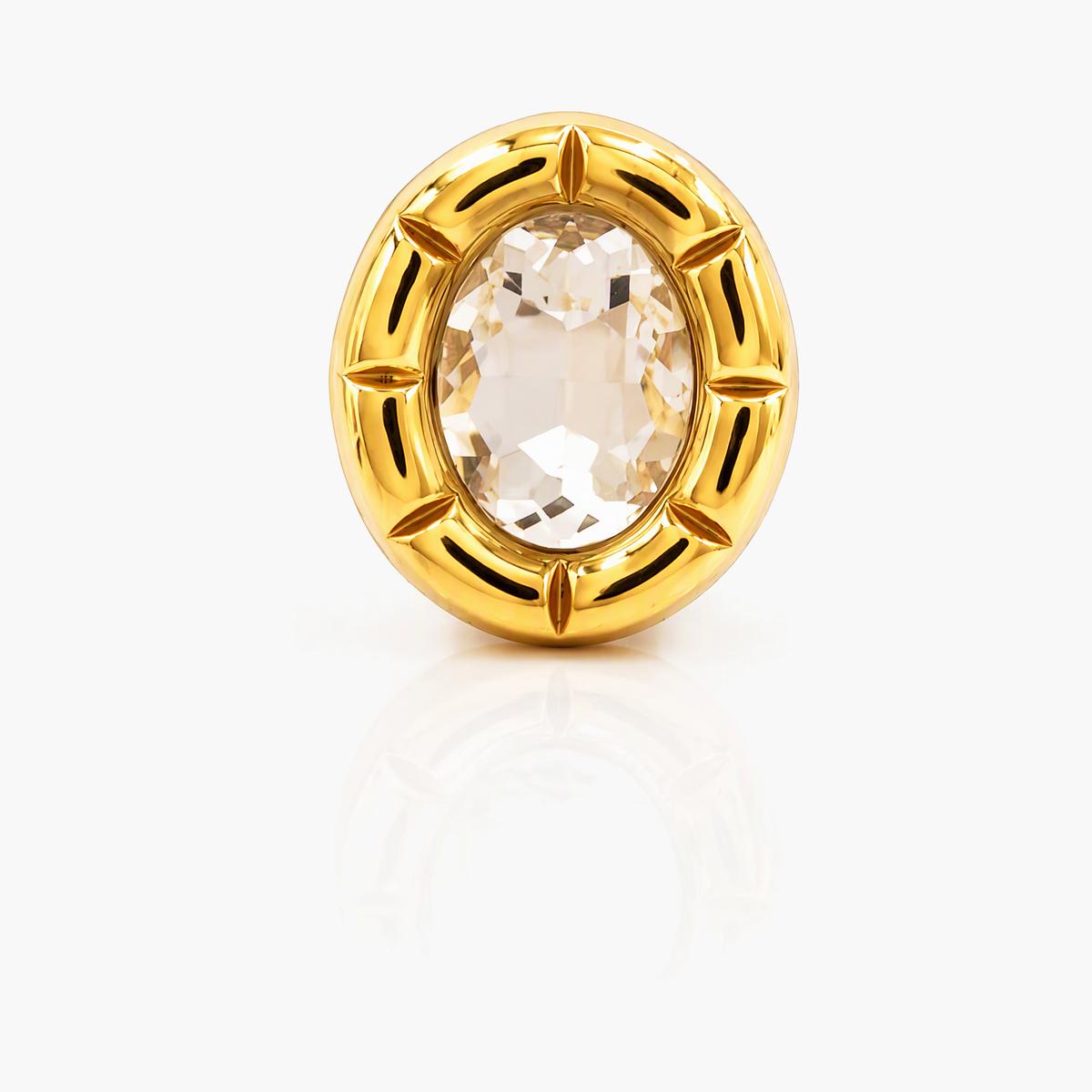 Vintage Oval Stone Stud Earrings