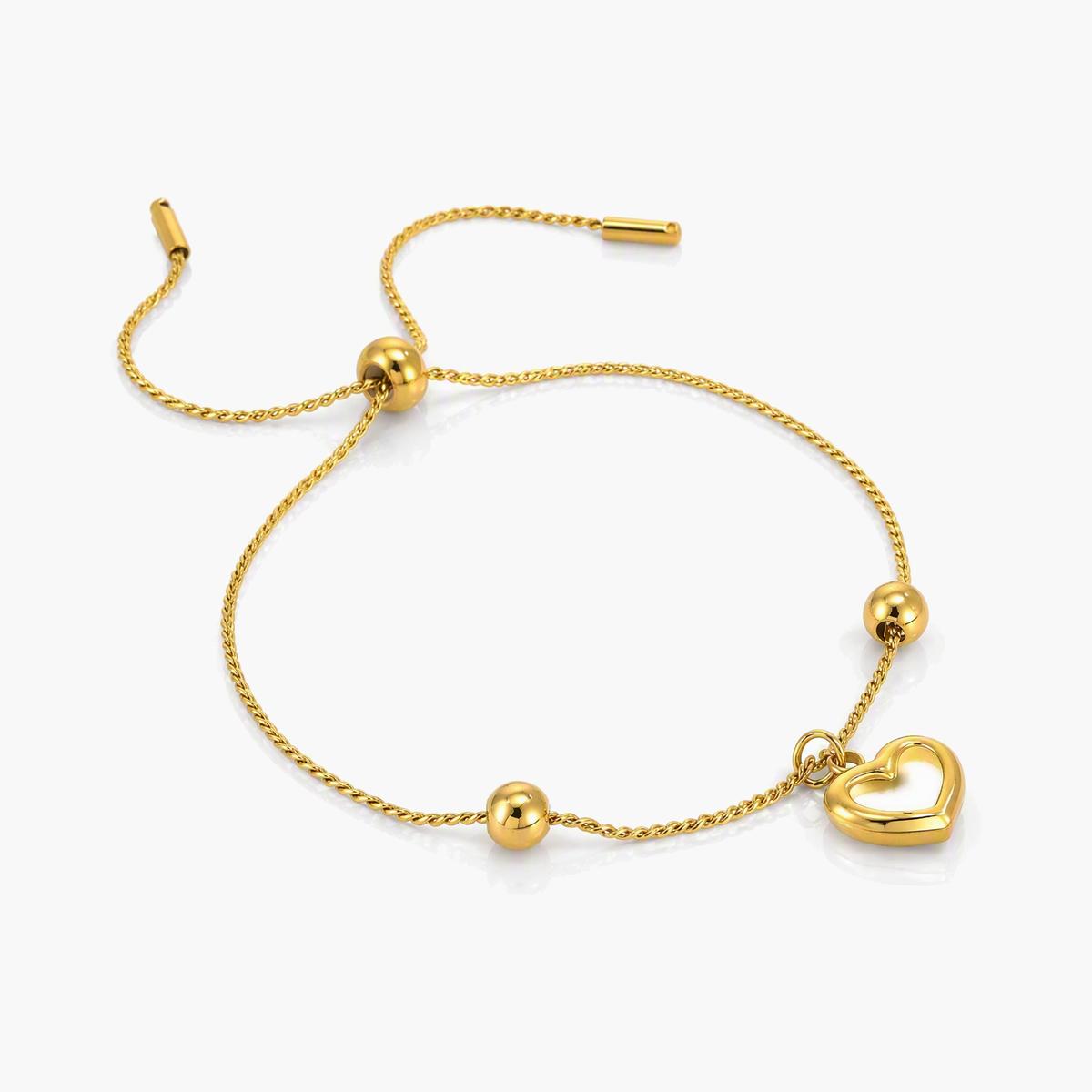 Dainty Heart Charm Bracelet