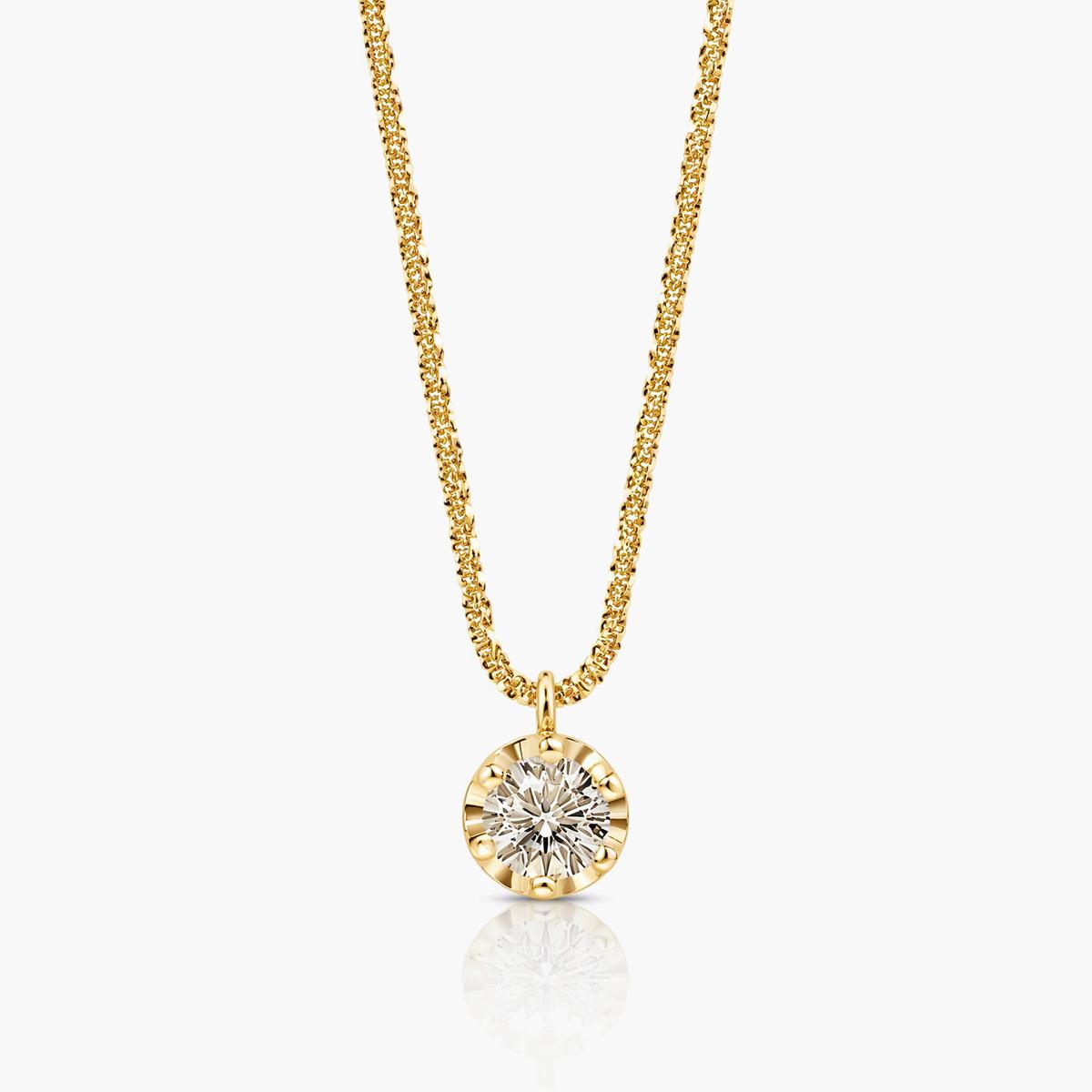 Dainty Single Stone Pendant Necklace