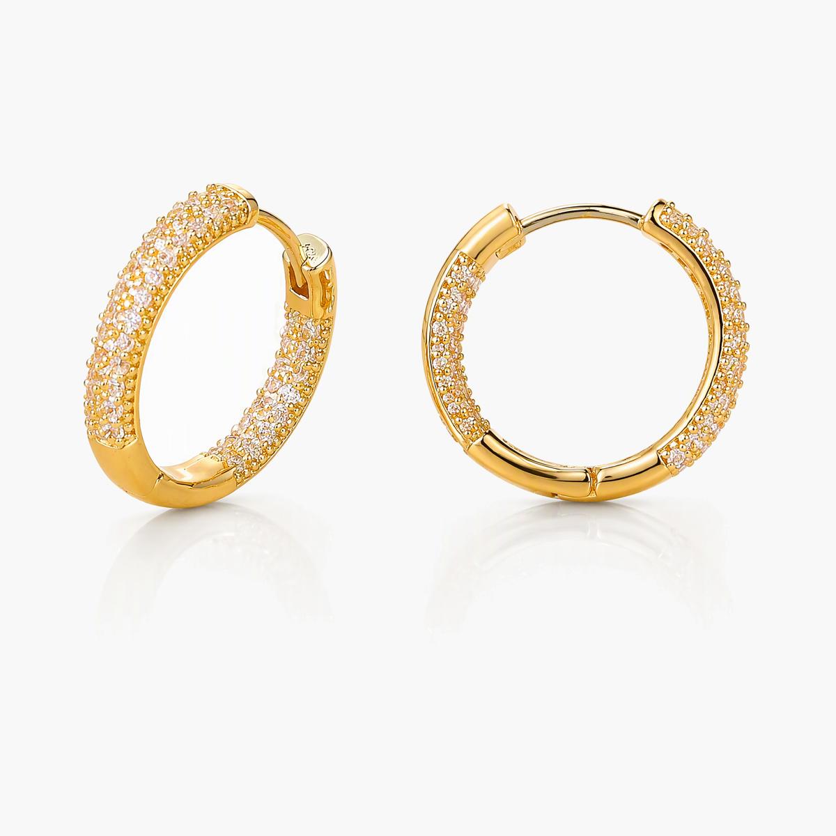 Paved Hoop Earrings