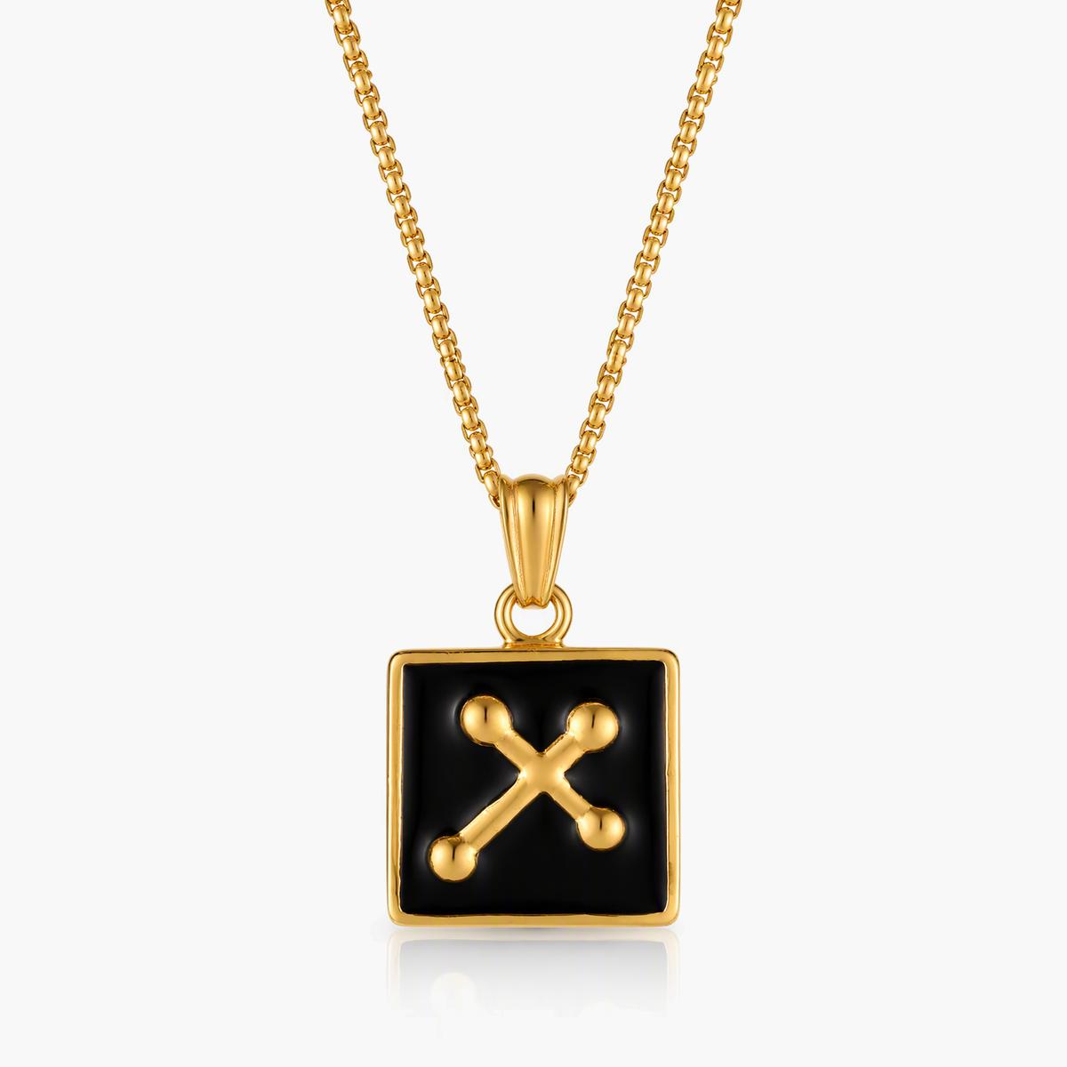 Square Cross Pendant Necklace