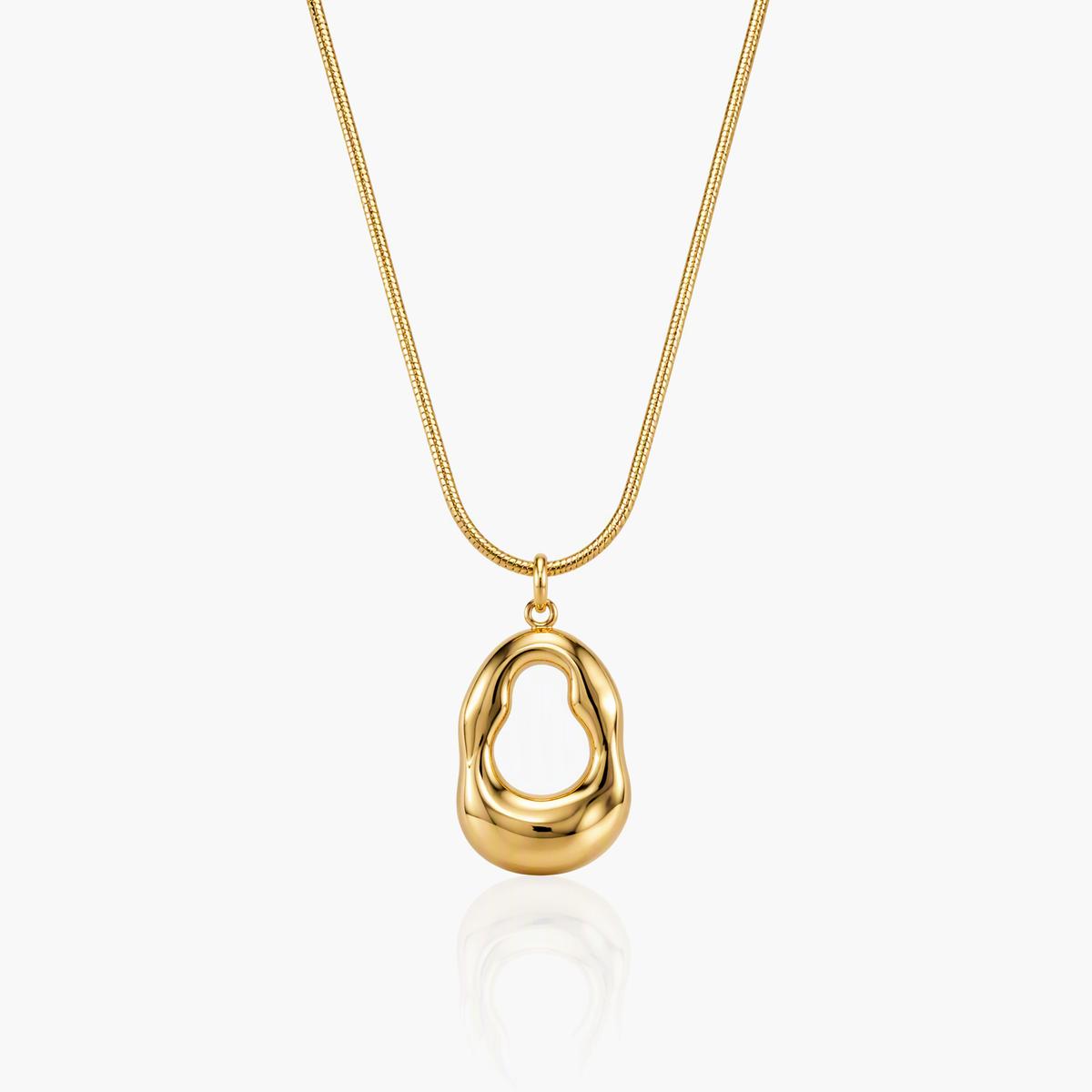 Minimalist Hollow Water Drop Necklace