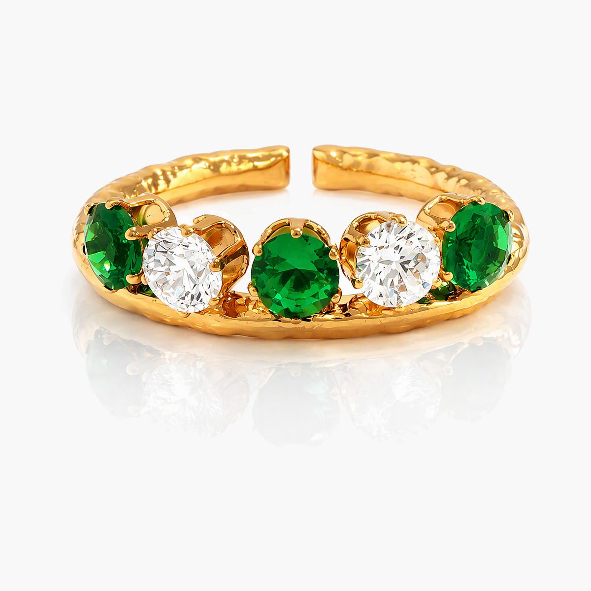 Five-Stone Open Cuff Ring