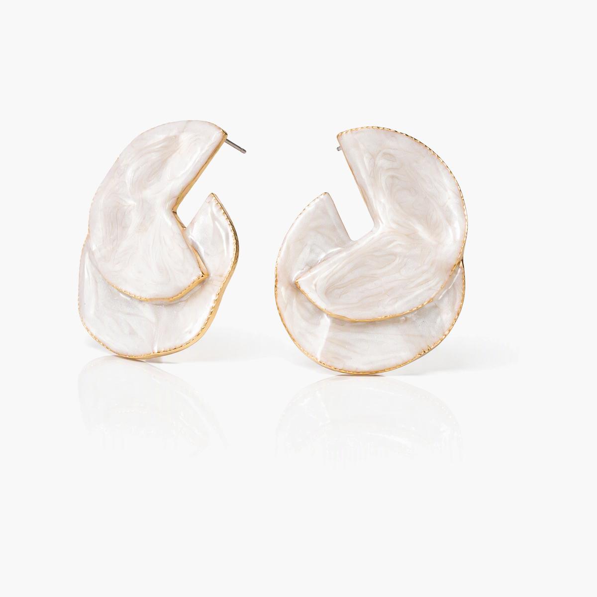 Trendy Double Layer Crescent Earrings