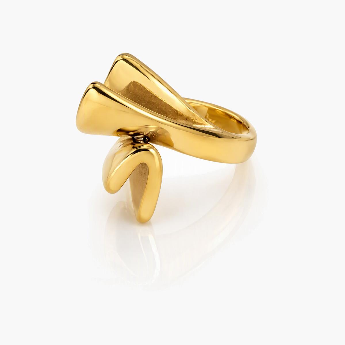 Trendy Geometric Folded Ring